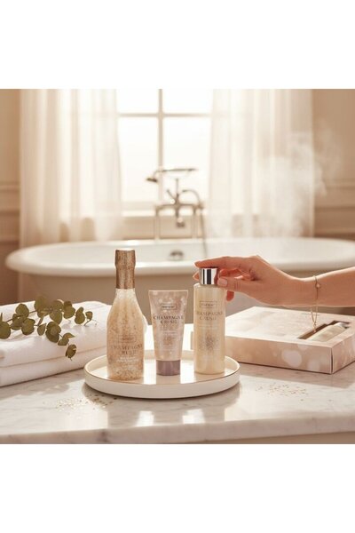 SENCE Champagne Crush Gift Set - Bath Crystals, Hand Cream, Shower Gel, Multicolor