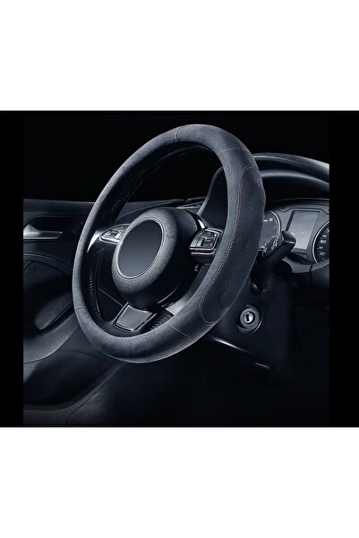 OEM Husă volan auto , fabricată din piele întoarsă de înaltă calitate, 38 cm