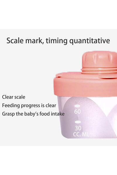 Generic X-Spring Baby Milk Powder Dispenser, 60ml Portable, 4-Tier, BPA-Free, Stackable