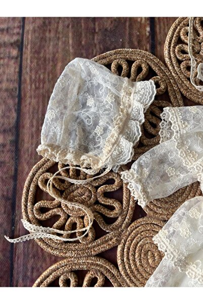 Asrın Tasarım Atölyesi Baby Girl Cream Dress Set with Daisies