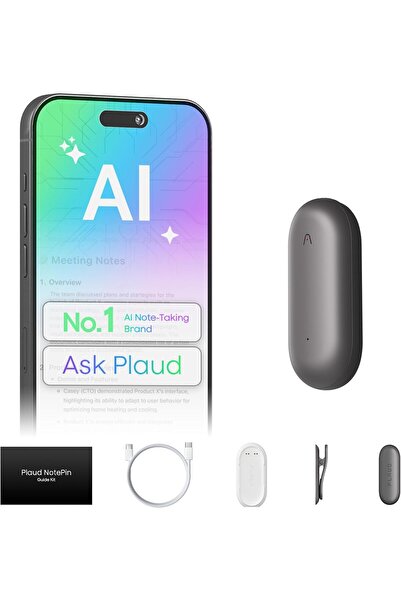 PLAUD NotePin AI Voice Recorder, App Control, AI Notetaker, 112 Languages, 64GB