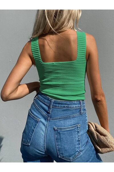 Jose Clothing Liora Square Neck Knit Blouse