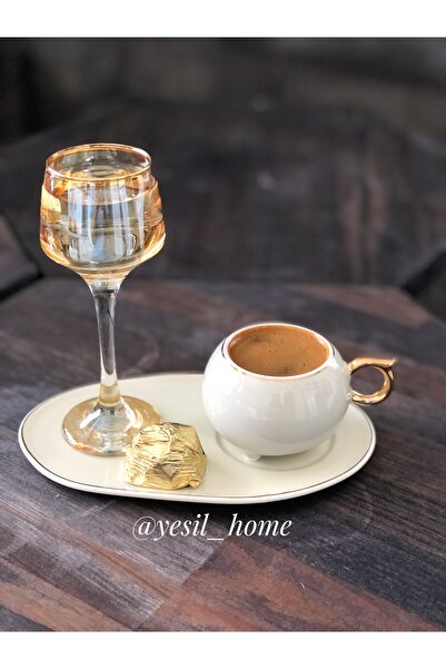 AROW Zerafet Türk Kahvesi Fincanı Krem - 1 ADET (kahve yanı dahil değildir)