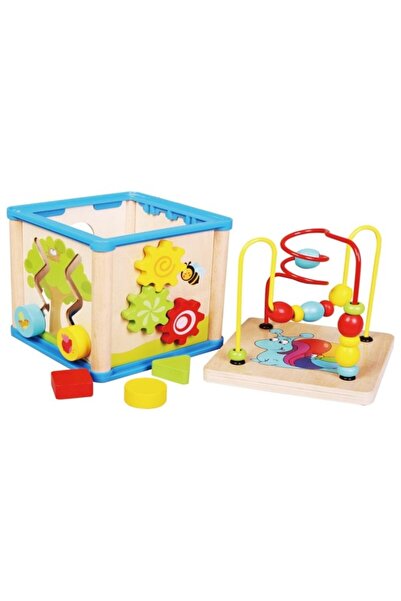 O.M.D Labirint de mărgele și set de jocuri 4 în 1