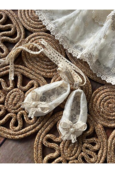 Asrın Tasarım Atölyesi Baby Girl Cream Dress Set with Daisies