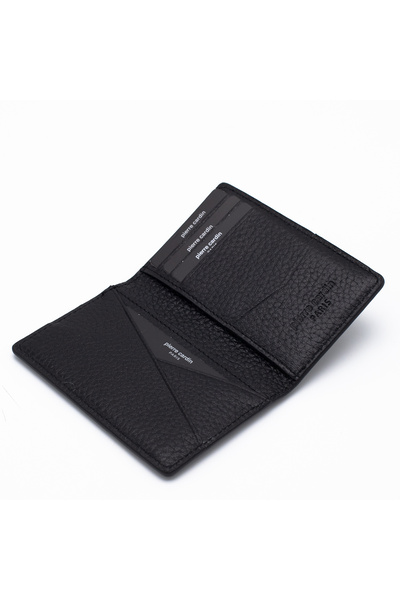 Pierre Cardin Black Unisex Leather Card Holder 0123S3L