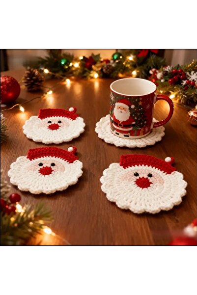 Butikhly Cup Coaster Handmade New Year 2 Pcs