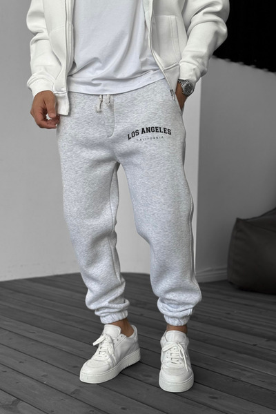 EydaMoon Ανδρικά χειμερινά ενδύματα Los Angeles με τύπωμα από βαμβάκι με ελαστικό κάτω μέρος