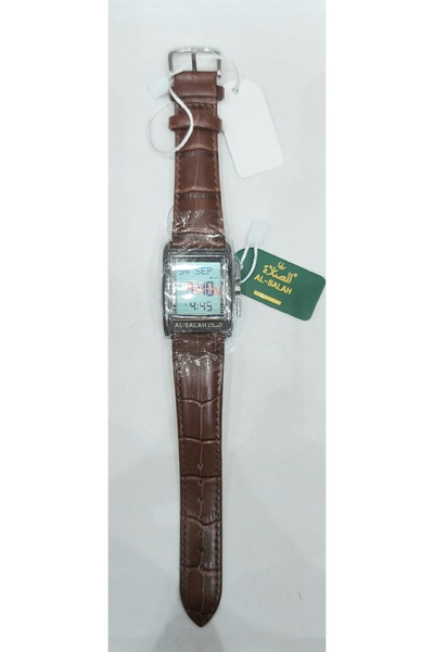 al salah Islamic prayer watch made of leather, water resistant, alarm for eac...