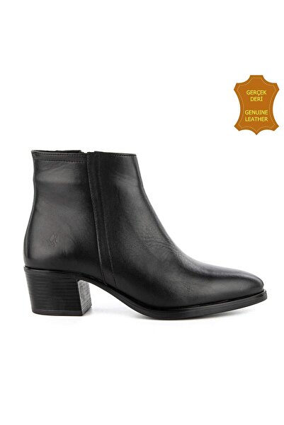 Hush Puppies Befasi 725011 Gerçek Deri, Anatomik, Kadın Bot Cilt Siyah