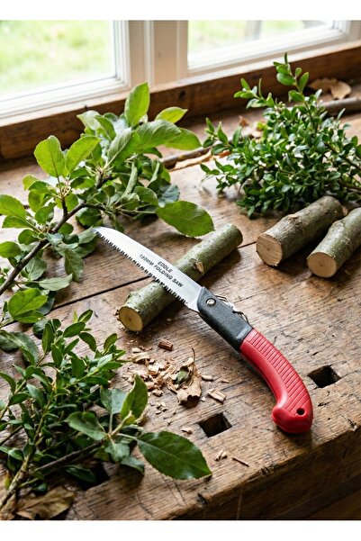 ECOLE Katlanır El Testeresi 180mm - Bağ Bahçe ve Kamp İçin Budama Testeresi