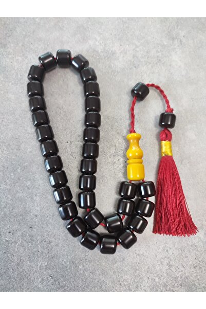 ŞAHBEY TESBİH خرز عقيق كبير الحجم / شرابة خيط عثماني / سبحة كهرمان مضغوطة / ف...