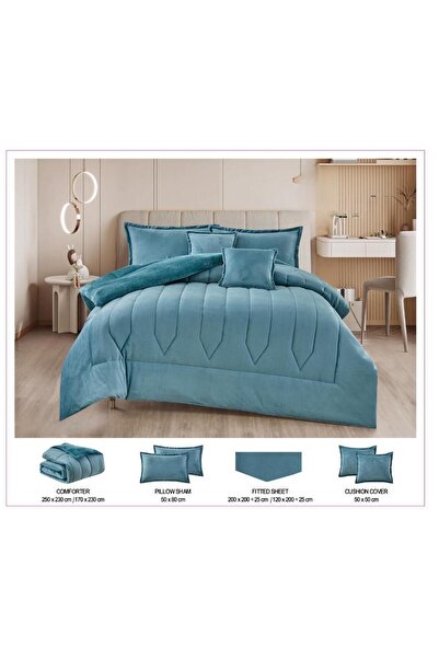 alzawia A very elegant, plain velvet and fur double bedsheet, 250*230