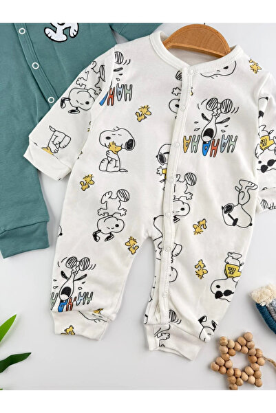 Minizade Snoop Dog Printed 100% Cotton 2-Piece Romper Set Organic Romper Set