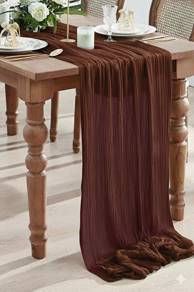 KAMİZ Bohemian Runner Tablecloth Modern Home Decor Wedding Engagement Table Cloth Dowry Set 100% Cotton