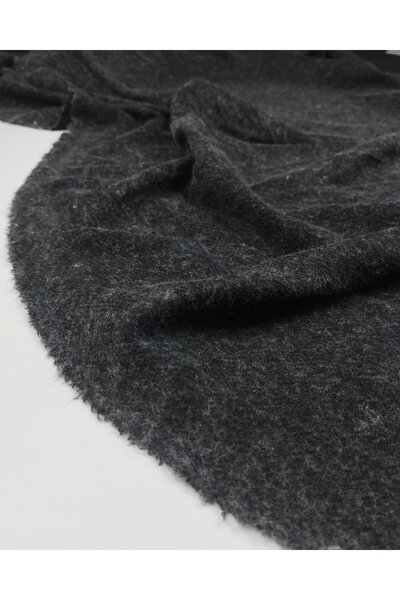 Kumaş Parça Ворсове плетиво чорно-антрацитового кольору (ширина 140 см x довж...