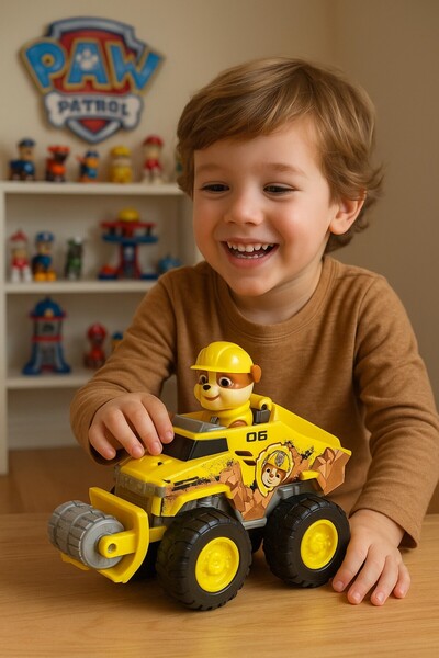 toyziee Rubble Buldozer Canavar Kamyon Büyük Tekerlekli ol Rescue Wheels Oyun...