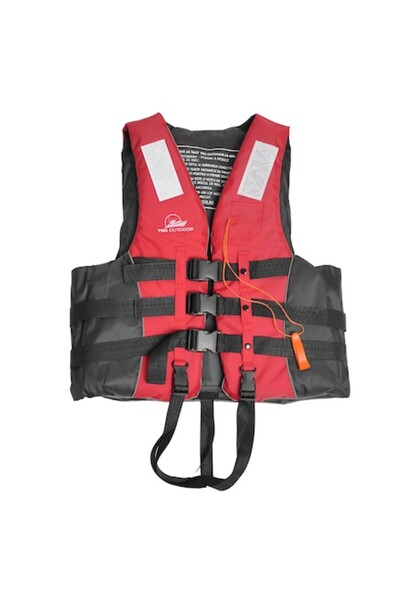 TNG Outdoor Life Jacket, Red, Adjustable, Durable Material, L