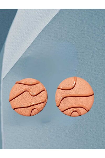 kaikosa Special Design, Handmade Polymer Clay Salmon Color Design Light Handmade Handmade Earrings