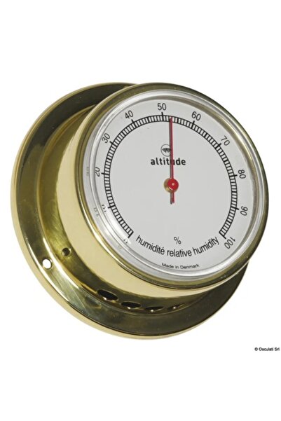 OSCULATI Mini higrometru Altitude 831 – Higrometru de precizie, carcasă din alamă lustruită și lăcuită
