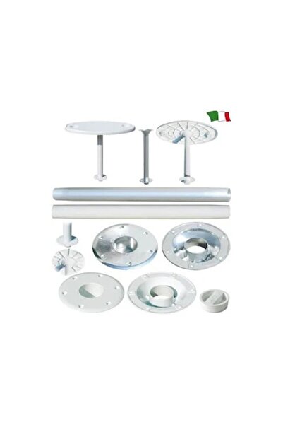 GFN Suport de masă detașabil, aluminiu vopsit alb, 70x50 cm, înălțime 700 mm, țeavă Ø60 mm, capac bază Ø6