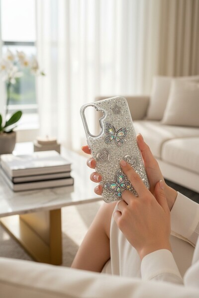 batuteknoloji Samsung Galaxy A56 Airbag Tasarımlı Kelebek ve Kalp Kabartmalı ...