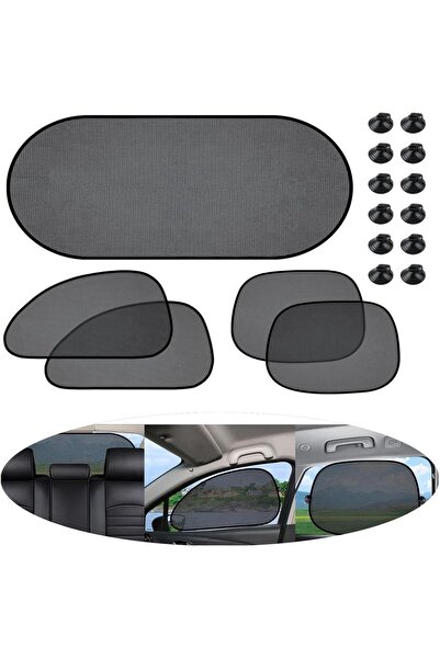 Generic Car Side Window Sun Shades - Thermal Protector for Interior, Nylon Mesh (4-Piece)