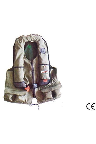 TNG Outdoor Vestă de salvare autogonflabilă cu ham de siguranță pentru adulți, activare automată și manuală, verde