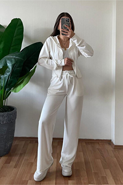 Nazline Women's Sweatshirt Sweatpants 2-Piece Top and Bottom Set