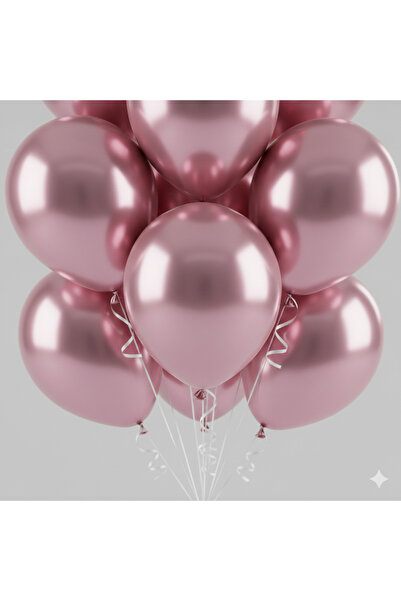 TOYFEST 10 Pink Glitter Metallic Balloons ✨ Party & Celebration Package