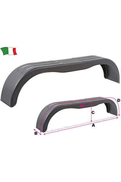 TNG Outdoor Apărătoare de remorcă din plastic, 1500 x 220/240 x 350 mm