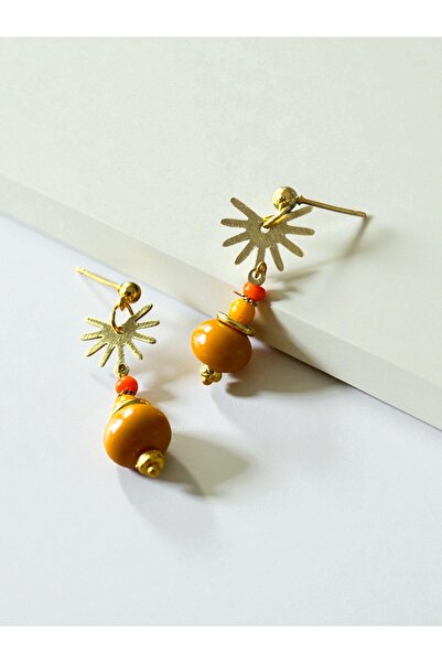 dela otantik أقراط متدلية أصلية مصنوعة يدويًا على شكل الشمس - مجوهرات بتصميم ...