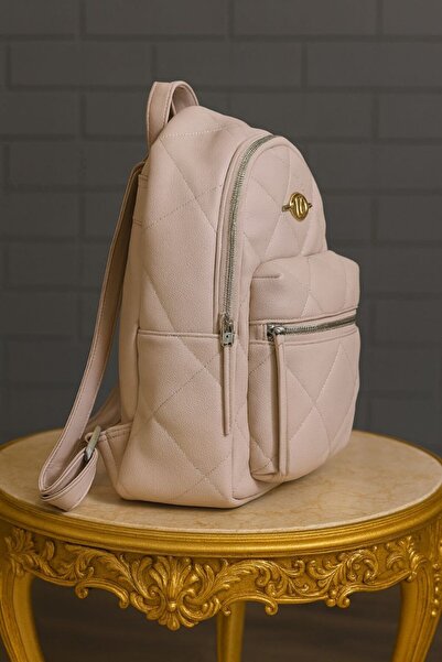 Yeşilmoda Backpack Women's Quilted Faux Leather Backpack – Large Volume – 25×...