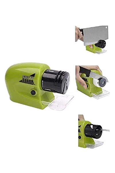 Generic Electric knife sharpener, green color, portable kitchen knife sharpener with assembly base