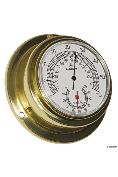 OSCULATI Hygrometer/Thermometer Altitude 842, Base Diameter 95 mm, Height 40 mm, Dial Diameter 70 mm