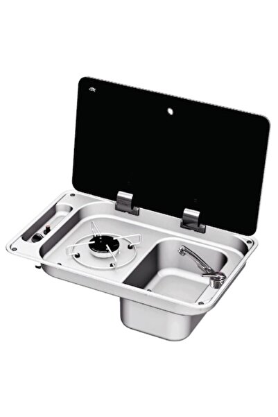 CAN Right hotplate with 1 burner and colored glass lid -