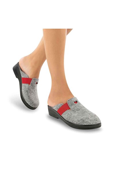 Muya Penny 32924 Anatomical Felt Women's Slippers Gray