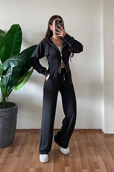 Nazline Women's Sweatshirt Sweatpants 2-Piece Top and Bottom Set