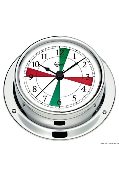 OSCULATI Ceas Barigo Tempo S cromat cu sectoare radio, corp din alamă, cadran...