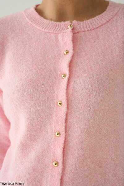 CADDELAMODA Women's Buttoned Soft Cardigan