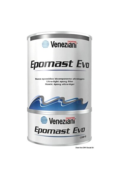 OSCULATI Umplutură epoxidice Evo Veneziani, 1,5 L, albastru deschis