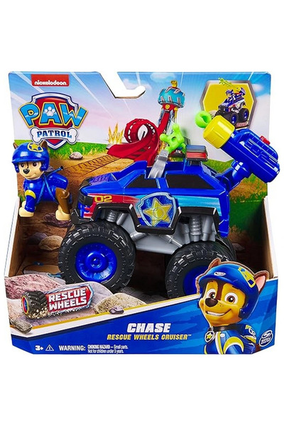 TOYFEST Big Wheel Paw Patrol Chase Rescue Vehicle Spear Launcher Monster Truck Toy