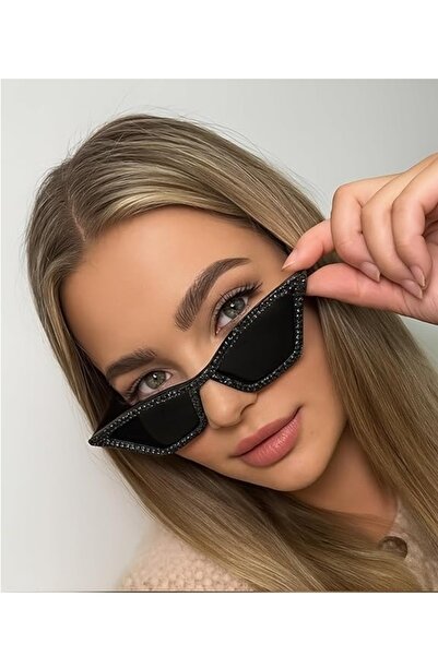 BirYıldızOl Cat Eye Stone Sunglasses