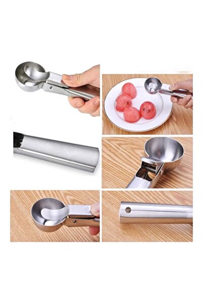 Generic 2-piece silver ice cream spoon set, 190g