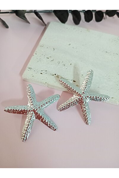 mos&more by mosev Silver Large Starfish Earrings