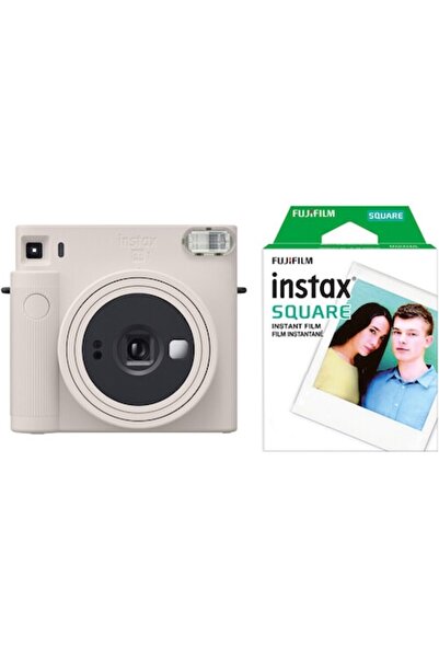 Fujifilm SQ1 Instant Camera Set White Clay + Square Film (1 x 10)
