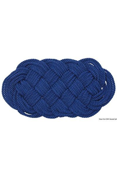 OSCULATI Pereche de frânghii din nailon împletite manual, albastre, diametru ...