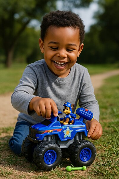 TOYFEST Big Wheel Paw Patrol Chase Rescue Vehicle Spear Launcher Monster Truck Toy