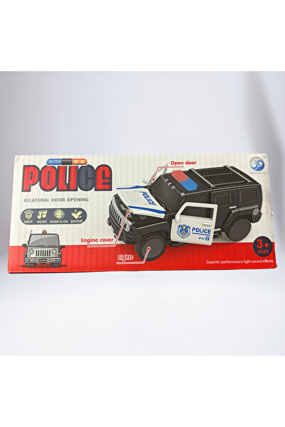 Universul Jucăriilor Police Car with Lights & Sounds – Open Doors, Moving Hood, Bump & Go – Interactive Toy 3+
