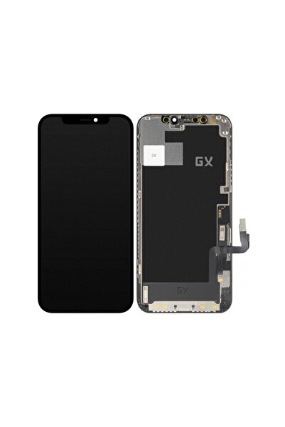 GX Display cu Touchscreen pentru Apple iPhone 12 / 12 Pro cu Rama Versiune OLED IC Movable Negru